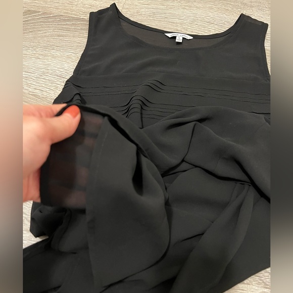 💚4 for $30💚 Naked Zebra Sleeveless Top with Crepe Details - Black - Picture 5 of 7